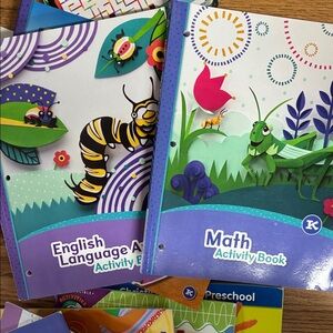English and Math Activity Book Set - Purple and Green